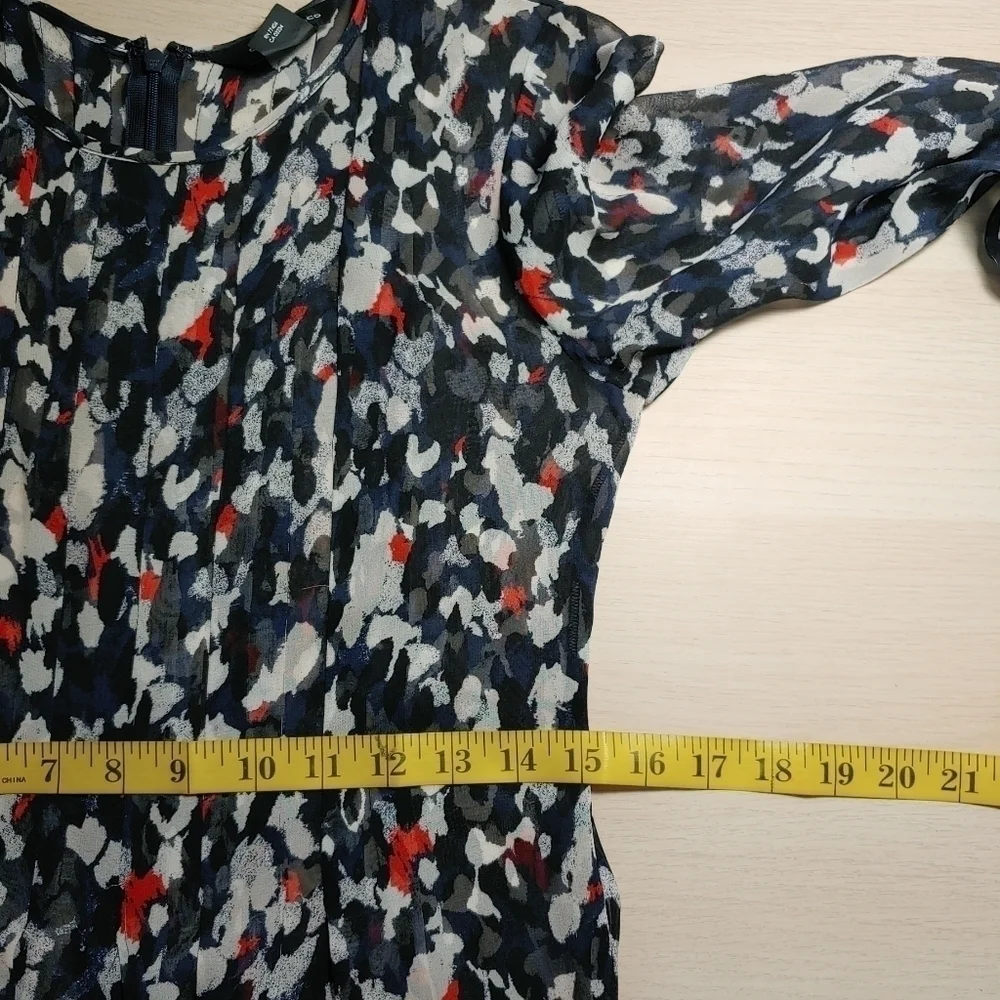 CLUB MONACO 100% silk crop sleeves sheer tunic dress - Picture 9 of 14